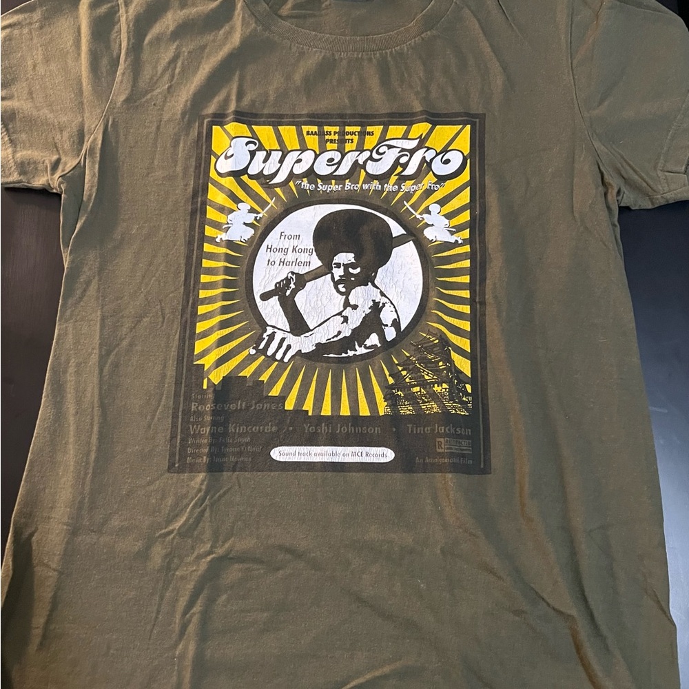 “Super Fro” Graphic T-Shirt - Olive Green